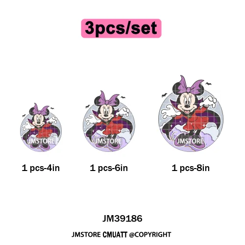 Spooky Season Pumpkin Trick or Treat Cartoon Halloween Iron on DTF Washable Heat Transfers Stickers Ready to Press for Clothing