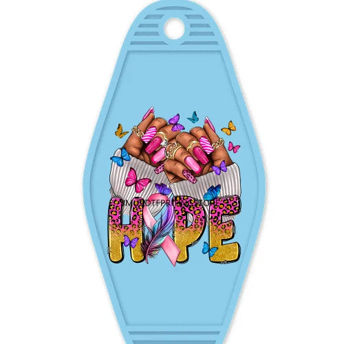 In October We Wear Pink High Quality WaterProof UV DTF Sticker For Motel Hotel Keychain Fight Breast Cancer