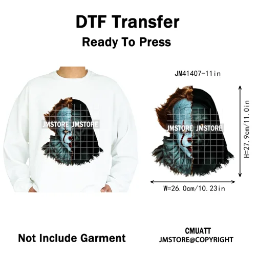 Spooky Soda Can Killer Checkered Horror Characters Drink Halloween Iron on DTF Heat Transfer Stickers Ready to Press for Textile