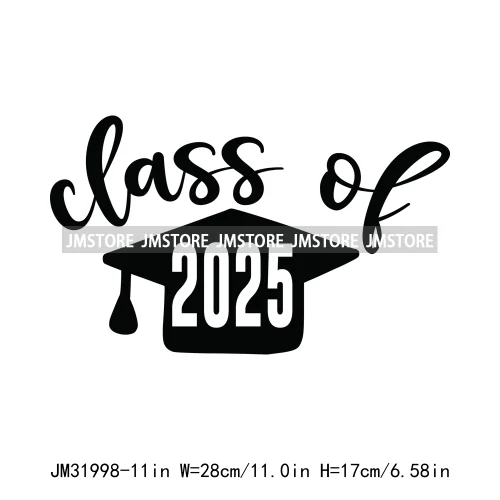 Twenty 25 Graduate Senior 2025 College Graduation Season Iron On DTF Heat Transfer Stickers Ready To Press For Clothes Bags