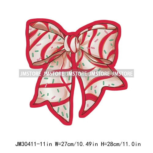 Coquette Bow Girly Christmas Merry White Holidays Santa Christian Xmas Iron On DTF Transfers Sticker Ready To Press For Clothing