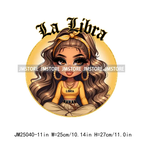 3d Custom Headband Hispanic Zodiac Girls Latina Constellation Lady DTF Iron On Transfers Stickers Ready To Press For T-shirts