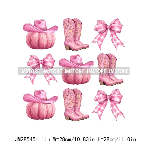 Howdy Western Boots Hat Fall Season Cowhide Leopard Pumpkin Coquette Bow Iron On DTF Transfer Sticker Ready To Press For Clothes