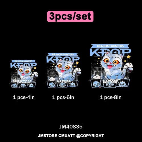 Kpop Culture Idol Movie Inspired Music Lover Cute Blue Anime Character Iron on DTF Transfers Stickers Ready to Press for Clothes