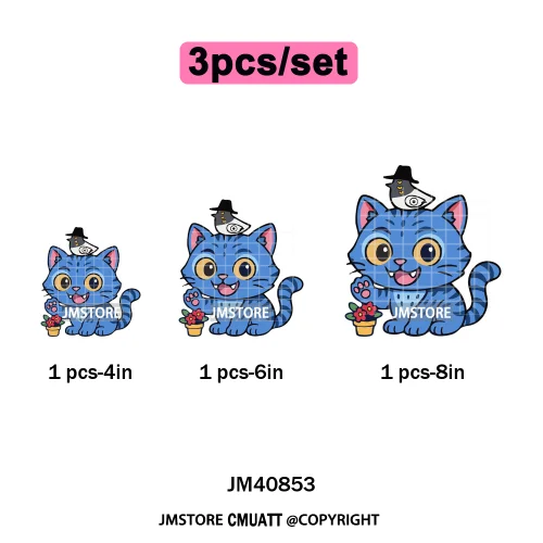 Kpop Culture Idol Movie Inspired Music Lover Cute Blue Anime Character Iron on DTF Transfers Stickers Ready to Press for Clothes