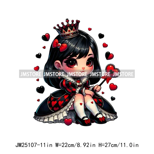 Cartoon Washable Halloween Princess Evil Queen Girls Printing Designs DTF Iron On Transfers Stickers Ready To Press For Textil