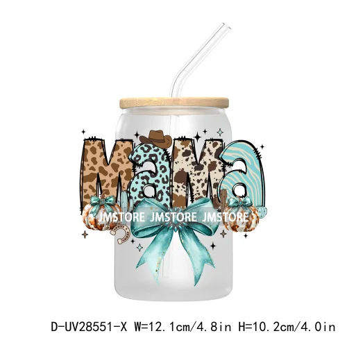 Howdy Fall Western Pumpkin UV DTF Transfer Stickers Decals For Libbey Cold Cups Mugs Tumbler Labels Coquette Bow Cowgirl Boots