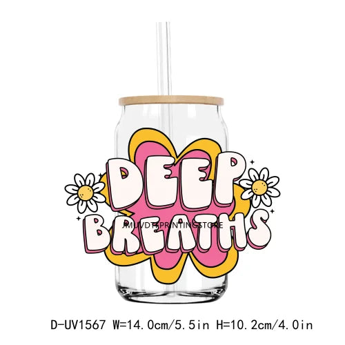 Inspirational Quotes UV DTF Transfers Stickers Decals For Libbey Cold Cups Mugs Tumbler Waterproof DIY Craft