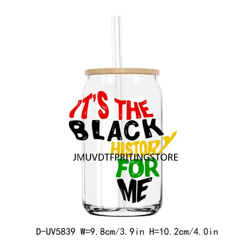 We Are Black History Afro Girl Boy UV DTF Transfer Sticker Decal For Libbey Cold Cups Mug Tumbler Waterproof DIY Logo Juneteenth