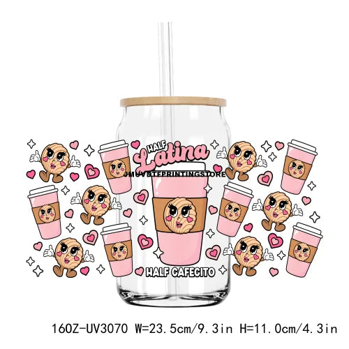 Mexican Valentina Pan Dulce Lollipop UV DTF Sticker For 16OZ Libbey Glass Cup Can Wrap Transfer Sticker Custom Labels DIY Logo