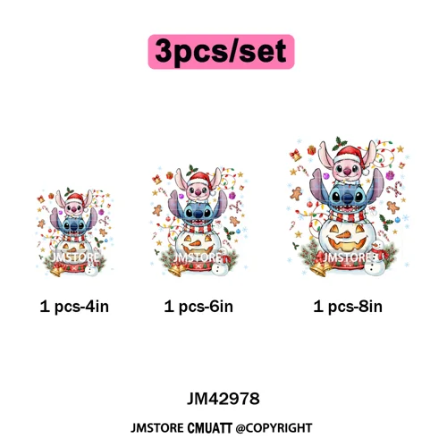 Very Merry Christmas Party Cartoon Princess Kids Friends Winter Gifts Iron on DTF Transfers Stickers Ready to Press for Textiles