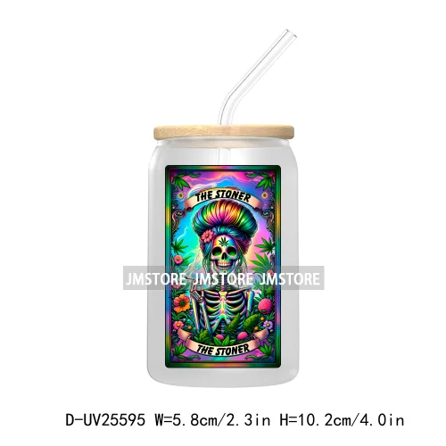 The Crafter Tarot Card UV DTF Transfer Stickers Decals For Libbey Cold Cups Mugs Tumbler Custom Logo Labels Sarcastic Skeleton