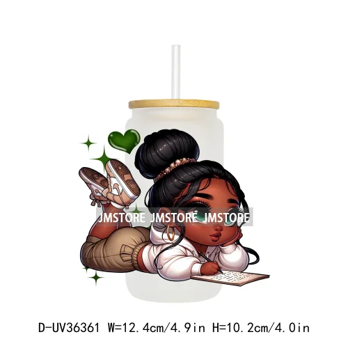 Princess Reading Book Lover UV Sticker Decals For Libbey Cold Cups Mugs Tumbler Transfer Stickers Waterproof High Quality Labels