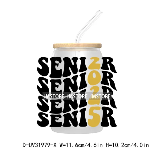 Class Of 2025 Graduation High School Senior UV DTF Transfer Stickers Decals For Libbey Cold Cups Mugs Tumbler Waterproof Labels