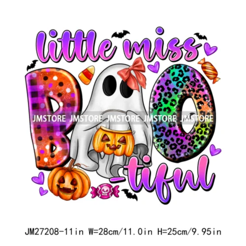 Sweet Spooky Ice Cream Season Ghost Boo Halloween Creepy People Trick Or Treat Candy DTF Iron On Transfers Stickers For T-shirts