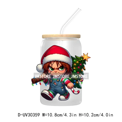 Christmas Horror Movie Killers UV DTF Transfer Stickers Decals For Libbey Cold Cups Mugs Tumbler High Quality Cartoon Characters