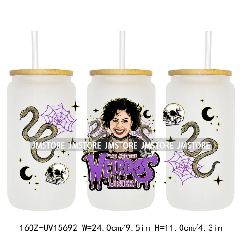 Hot Ghoul Summer Spooky Halloween 16OZ UV DTF Cup Wraps Ready To Apply Waterproof Transfer Stickers For Libbey Glass Can Tumbler