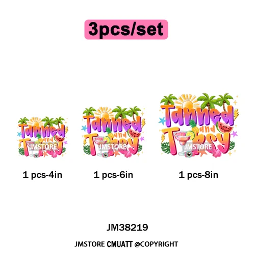 Spring Break Wildflower Seashell Turtle Coquette Sun Summer Vacation Iron on DTF Transfers Stickers Ready to Press for Clothes