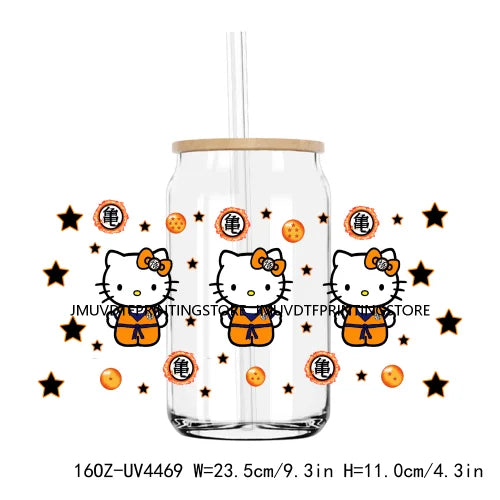 New Mexican Snacks Cartoon Cat Fiesta UV DTF Sticker For 16OZ Libbey Glass Cup Can Wrap Transfer Sticker Custom Labels DIY Logo