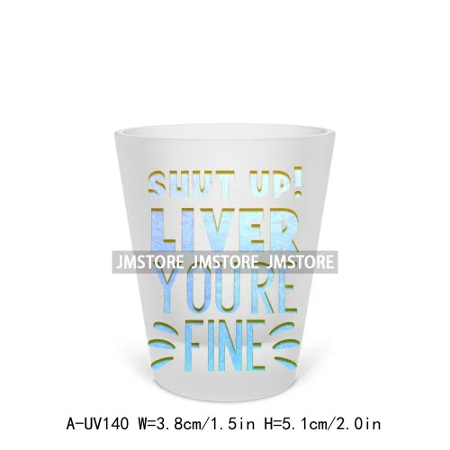 Save Water Drink Beer Alcohol Short Glass Cups UV DTF Sticker For Beer Mugs Decals Transfers Stickers Waterproof DIY Craft