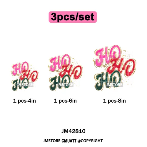 Funny Christmas Tree Coquette Holly Jolly Merry and Bright Festive Lover Iron on DTF Transfer Sticker Ready to Press for Hoodies