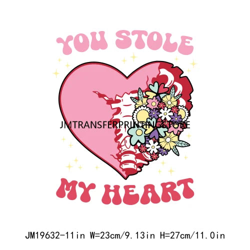 Funny Valentine Quotes Iron On Stickers DTF Transfers Ready To Press For Garment