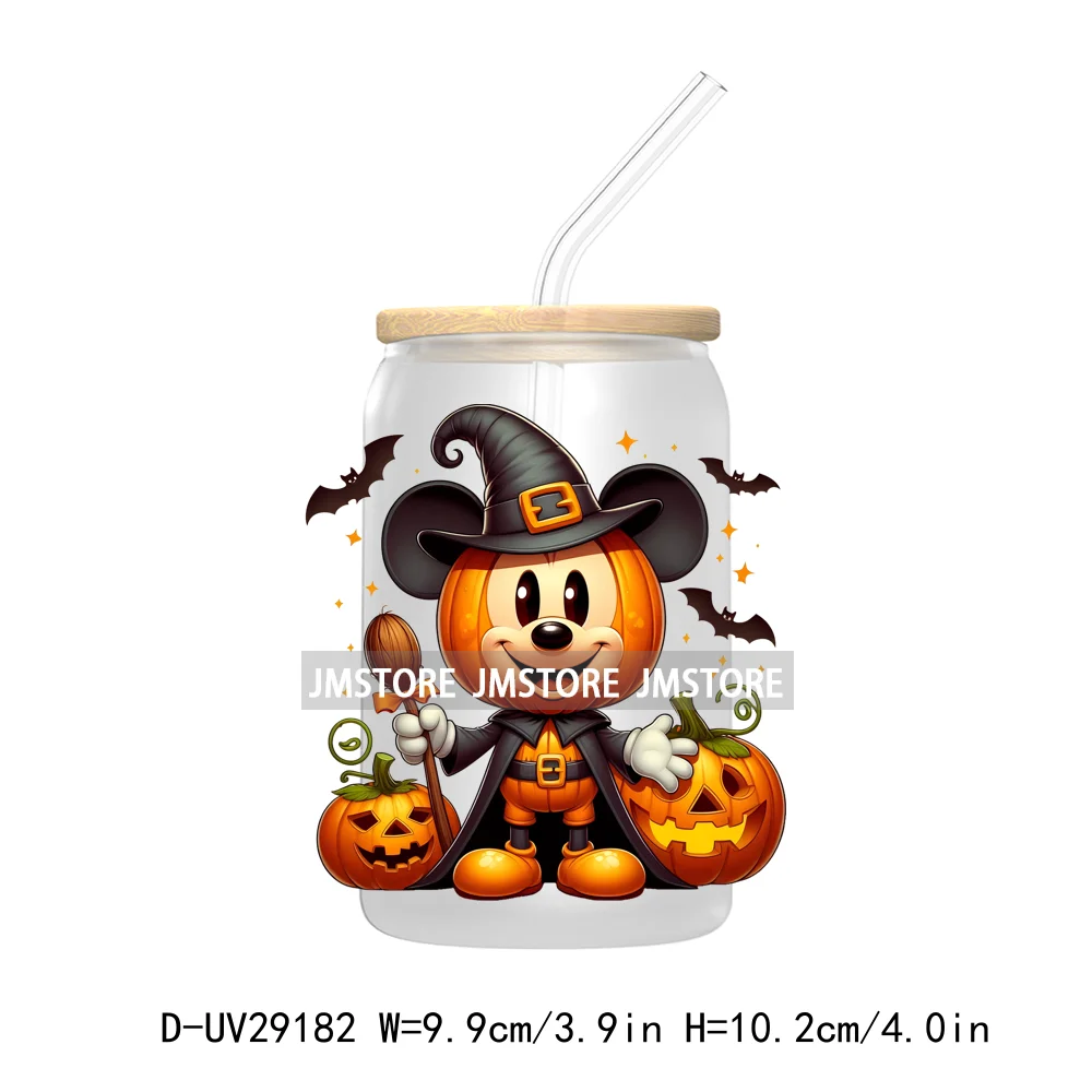 Cute Halloween Horror Characters UV DTF Transfer Stickers Decals For Libbey Cold Cups Mug Tumbler Waterproof Scary Movie Killers