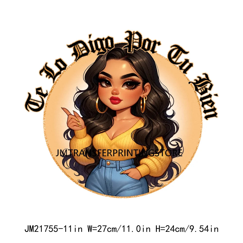 Latina Mexican Chingona Chicana Mom Sayings Hay Comida En La Cas Porque Soy Tu Madre Y Punto DTF Transfer Stickers For Hoodies