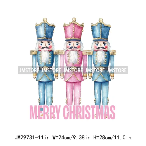 Just Waiting For Christmas Santa Claus Gifts Joy Winter Holidays Vibes Iron On DTF Transfers Stickers Ready To Press For Clothin