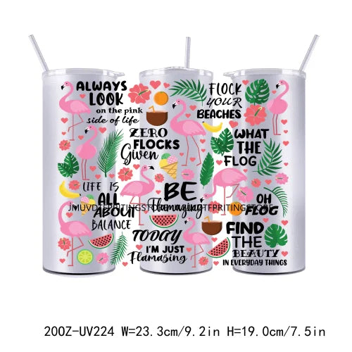 Inspiration Positive Affirmations 20OZ UV DTF Tumbler Straight Wrap Transfers Stickers Custom Labels DIY Durable Waterproof Logo