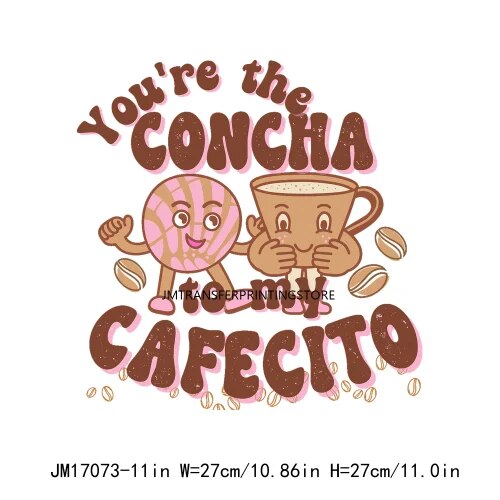 DIY Cafecito Y Chisme Latin Mexico Culture Thermal Design Colorful No Me Ghosta DTF Transfer Stickers Ready To Press For Hoodies