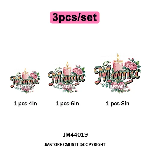 Latina Mom Mexican Virgen de Guadalupe Flower Mother's Day Iron on DTF Heat Transfers Stickers Ready to Press for T-shirts Bags