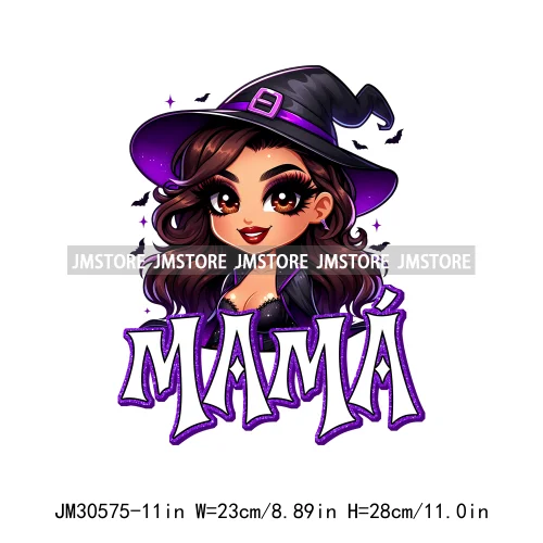 Halloween Spooky Horror Cartoon Mama Character Printing Iron On DTF Transfers Stickers Ready To Press For Sweatshirts