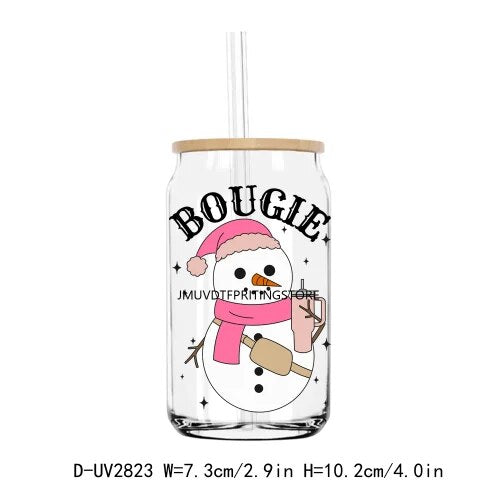 Ghost Dead Inside But It’s Christmas Boojee UV DTF Transfers Stickers Decals For Libbey Cold Cups Mugs Tumbler Waterproof DIY