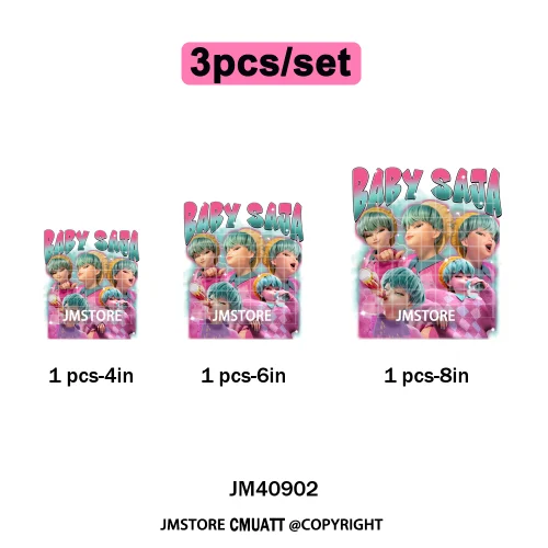 Kpop Movie Style Soda Pop Demon Inspired Movie Girl Dinner Iron on DTF Washable Transfers Stickers Ready to Press for Hoodies