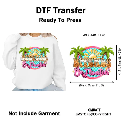 Funny Bruh We Out Teachers School Summer Drink Waves Camping Vibes Iron on DTF Heat Transfer Stickers Ready to Press for Clothes