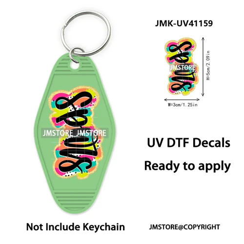 Football Cowboys Coquette Bow Game Day UV DTF Motel Keychain Wraps Ready To Apply Waterproof High Quality Hotel Keychain Decals