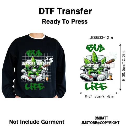 Cool Hip Hop Cartoon Animal Characters Streetwear Thug Life Iron on DTF Washable Transfers Stickers Ready to Press for Clothes