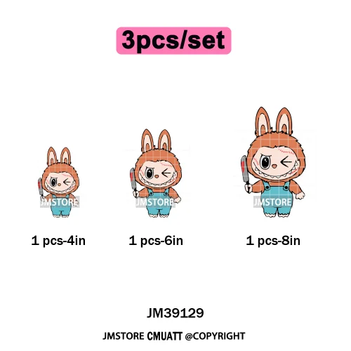Cute Monster Cartoon Character Spooky Halloween Season Iron on DTF Washable Transfers Stickers Ready to Press for T-shirts Bags