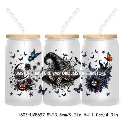 Witching Hour Cocktail Club 16OZ UV DTF Cup Wrap Transfer Stickers Halloween Custom Labels Waterproof Logo For Libbey Glass Can