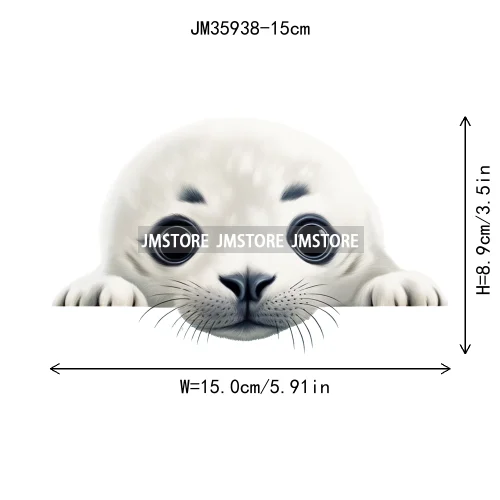 15cm 5.9in Kids Hide-and-seek Animal Iron On Heat Transfer Sticker For Clothes Vinyl Thermal Appliques Washable T-Shirt Decal