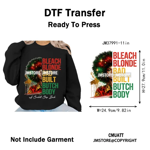 Celebrate Afro Dope Woman Juneteenth Since 1865 Freedom Power Vibes Independence Day Iron on  DTF Transfer Stickers For T-shirts
