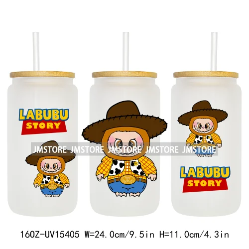 Hot Sale Cute Cartoon Monsters UV DTF Wraps Transfer Sticker DIY Custom Prints High Quality For 16OZ Libbey Glass Can Tumbler