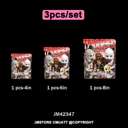 Retro Scary Horror Movie Halloween Costumes Spooky Season Iron on DTF Washable Transfers Stickers Ready to Press for Clothes Bag