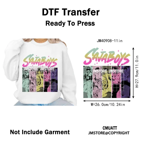 Music Kpop Group Lover Anime Fans Boys Girls Hunters Inspired Iron on DTF Washable Transfers Sticker Ready to Press for Clothing