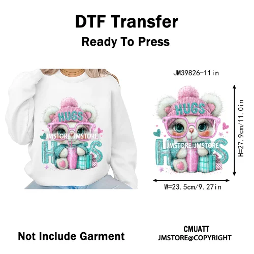 Pink Sweater Hat Coffee Girls Ghost Animal Pumpkin Halloween Iron on DTF Washable Transfers Stickers Ready to Press for Textile
