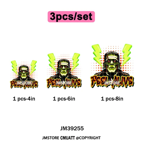 Trendy Margaritas Scary Movie Halloween Monsters Season Iron on DTF Washable Heat Transfers Stickers Ready to Press for Hoodies