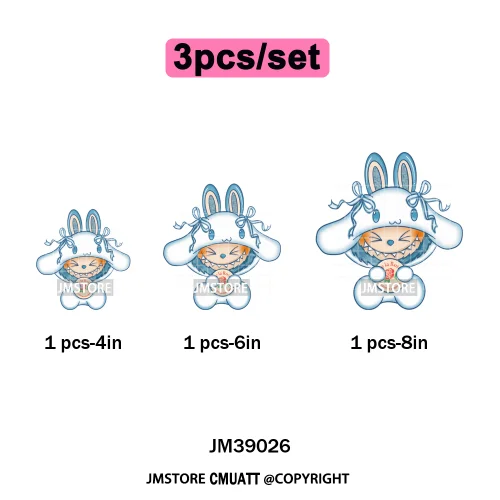 New Cartoon Doll Character With Mexican Food Iron on DTF Washable Heat Transfers Stickers Ready to Press for Textile Bags