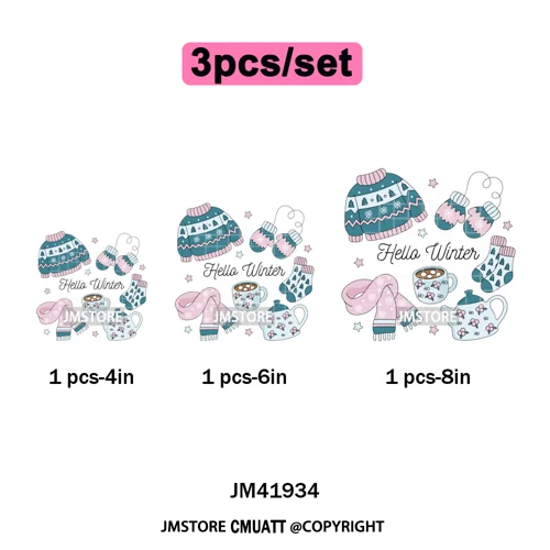 Merry and Bright Coquette Patchwork Santa Christmas Holiday Season Iron on DTF Heat Transfer Stickers Ready to Press for Hoodies