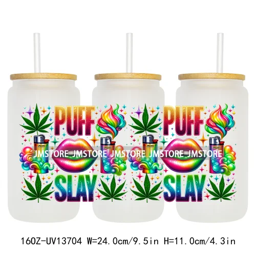420 Smoker Afro Black Girl UV DTF Stickers Ready to Transfer Cup Wrap Custom Labels DIY Craft For Libbey Can Glass Tumblers Mugs